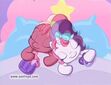 Newborn Sweetie Belle and Cheerilee sleeping