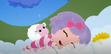 Pillow Featherbed Sleeping in the Dandelion Feild