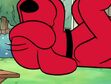 Clifford The Big Red Dog sleeping in Tie Dyed Clifford