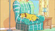 Martha Lorraine was sleeping in the leather chair