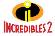 INCREDIBLES2 ICON LOGO 4C RED TYPE ON WHITE R 0