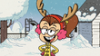 Luan in her Christmas outfit
