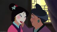 Mulan and Fa Li as The Lady who faints after seeing a frog