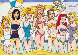 Disney princesses in swimsuits 2025