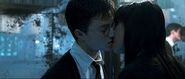 Cho Chang and Harry Potter kissing