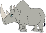 Melanie as a Southern White Rhinoceros