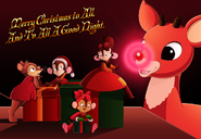 Rudolph x bluth a very shiny christmas by whitelionwarrior-d8arjw6