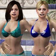 Jan and Jill in their bikinis.