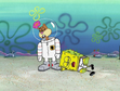 Spongebob Squarepants and Sandy Cheeks are sleeping in Prehibernation Week