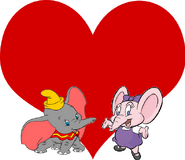 Dumbo and Eleanor the Elephant love together