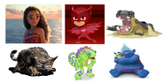 Moana, Biggie, Kazilleon, Owlette, Hippowdon & Bearowl