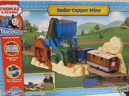 Tomy/Trackmaster Sodor Copper Mine (with Happy/Scared Toby and Blue Freight Car)