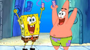 SpongeBob and Patrick as Phillipe and Jean-Claude Pea