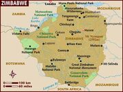 Map of Zimbabwe