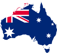 Australia Flag Map