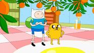 Finn and jake seeing ice king with princess bed