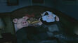 Piggley Winks, Ferny Toro and Dannan O'Mallard sleeping in bed