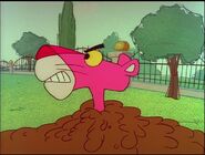 Pink panther stuck in the mud