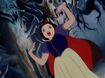 Snow White runs into the spooky forest