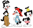Yakko Warner, Wakko Warner & Dot Warner as Barney