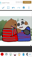 Grizz and Panda as Bert and Ernie