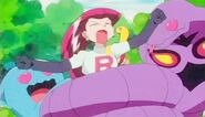 Jessie in Arbok's coils