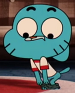 Gumball pulling his pants down 3