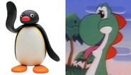 Nori was based on Pingu and Yoshi.