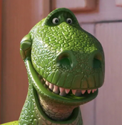 Rex (Toy Story) as Yoshi