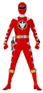 The Red Ranger from "Power Rangers Dino Thunder"