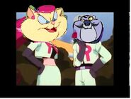 Kismet as Jessie, and Fat Cat as James