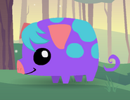 Cerdito Mascota (Violeta y Azul)