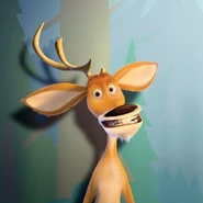 Elliot the Deer.jpg (32 KB) Elliot as the small dinosaur Rex chases