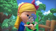 Goldie kisses Jiminy Cricket