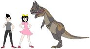Riley and Elycia meets Cryolophosaurus
