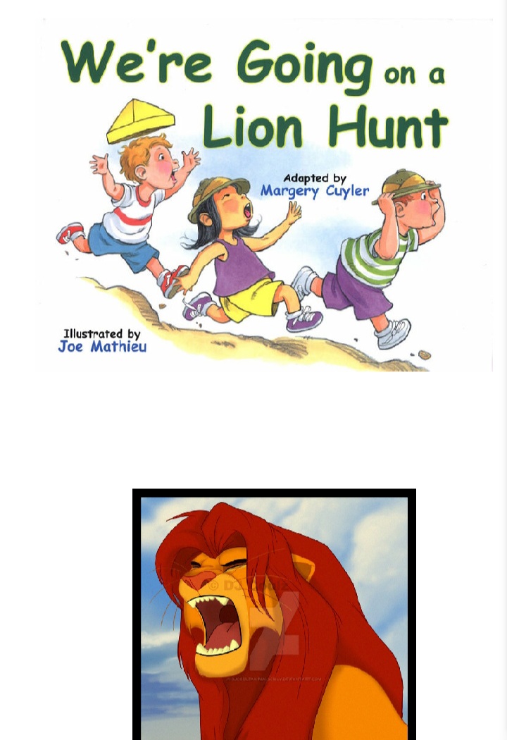 Characters Afraid of We're Going on a Lion Hunt | The Parody Wiki | Fandom