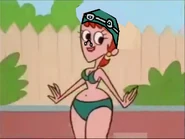 Dexter's Lab - Better Off Wet - Redone - Part 1 - Dexter's Mom walks along to the pool.