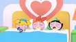 Blossom, Bubbles and Buttercup (2016) sleeping in bed