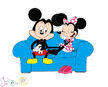 Mickey tickles Minnie