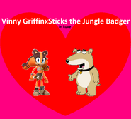 Vinny Griffin and Sticks the Jungle Badger Love