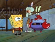 Krabs talk to spongebob