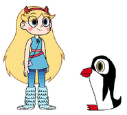 Star meets Gentoo Penguin
