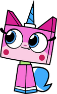 Unikitty cartoon sitting