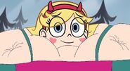 Star Butterfly is Making herself Cute with her Inflated Body