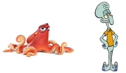 Hank the Octopus and Squidward as Biggie and Chino
