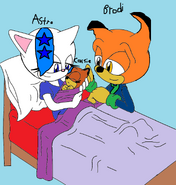 Brodi, Astro and their newborn daughter, Cassie