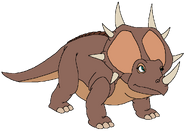 Melanie as a Styracosaurus