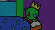 Pickle sleeping in Benny's bed in Bye Bye Benny
