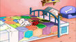 Puppy Clifford and Daffodil sleeping in bed
