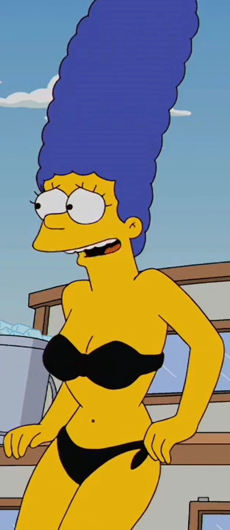 Aanmoediging logboek Netelig Marge Simpson in Her Black Bikini | The Parody Wiki | Fandom